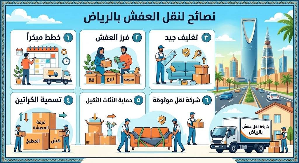 نصائح لنقل العفش بالرياض