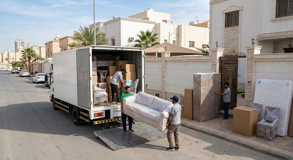 نقل عفش حي الفاخرية بالرياض لتقديم أفضل خدمات فك وتغليف ونقل الأثاث باحترافية وأمان