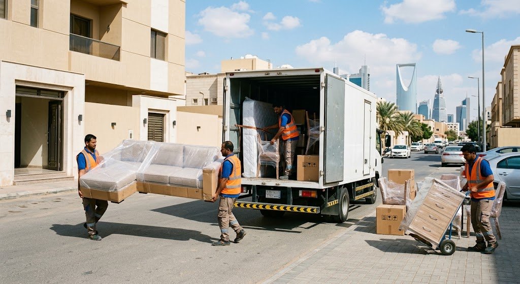 نقل عفش حي الروضة بالرياض لتقديم أفضل خدمات فك وتغليف ونقل الأثاث باحترافية وأمان